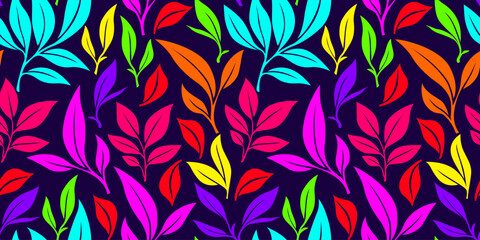 leaves vector pattern background. Green leaf seamless pattern. leaves pattern background. seamless patterns with green leaves.