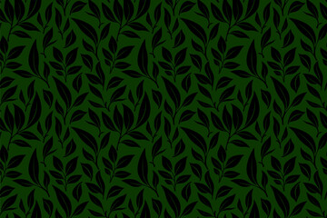 leaves vector pattern background. Green leaf seamless pattern. leaves pattern background. seamless patterns with green leaves.