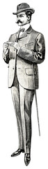 Man vintage fashion illustration © lynea