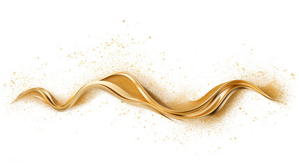 gold glitter isolated on white.