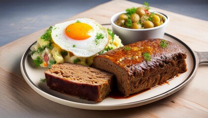 Bavarian Leberkäse with fried egg