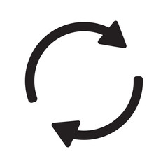 Repeat icon. Repeating vector symbol. Simple return outline icons. double arrow icon. design eps 10