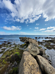 Irish coast near Galway at low tide