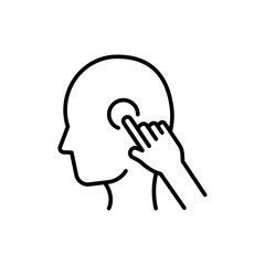 Close minded outline icons, minimalist vector illustration ,simple transparent graphic element .Isolated on white background