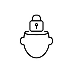 Close minded outline icons, minimalist vector illustration ,simple transparent graphic element .Isolated on white background