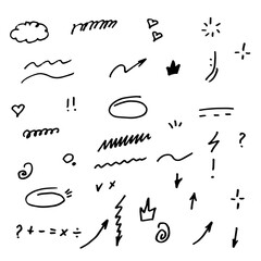 set of hand drawn symbols
