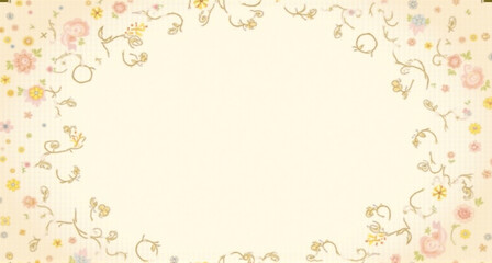 Obraz premium frame with flowers