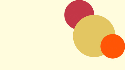 Colorful abstract circles wallpaper illustration. Vibrant autumn colors background.