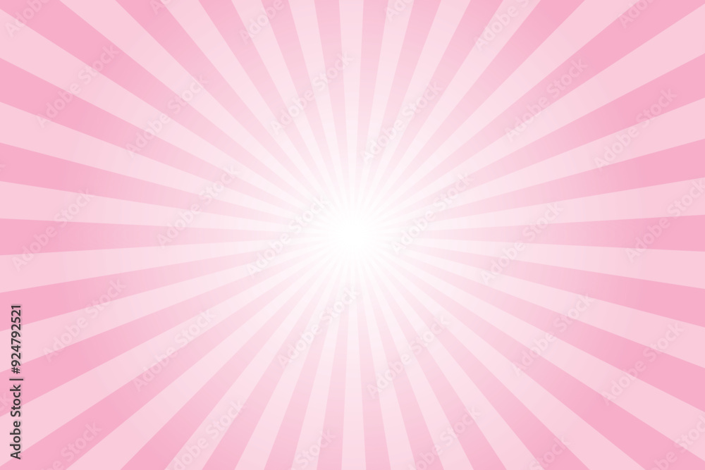Aufkleber pink background with white sun ray. pattern of starburst. abstract nadeshiko pink texture with light