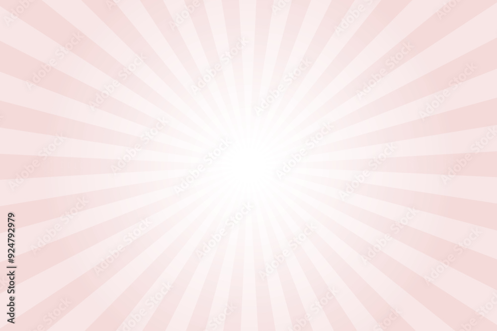 Aufkleber pink background with white sun ray. pattern of starburst. abstract oyster pink texture with light of