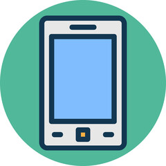 Cell Phone vector icon in rounded style 