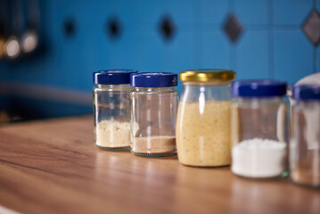 Sourdough for bread in a jar