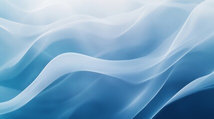 Fototapeta premium Ethereal Waves: A Soothing Blue Abstract Background