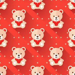 Naklejka premium seamless pattern with teddy bears