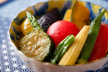 夏野菜の揚げびたし