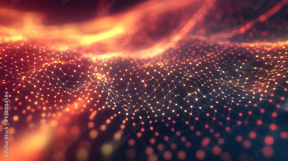 Wall mural 11. abstract 3d grids and wireframes with a glowing aura, displayed against a transparent backdrop