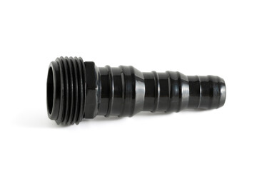 Water or vacuum hose, Components for the garden product of low-pressure isolated on a white background with clipping path. Close-up