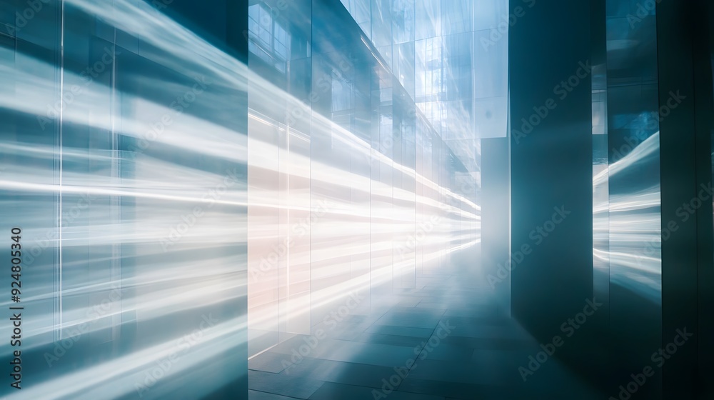 Wall mural 16. intersecting beams of light and shadow with a high-tech, transparent effect