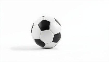 Fototapeta premium soccer ball football positioned on a white background
