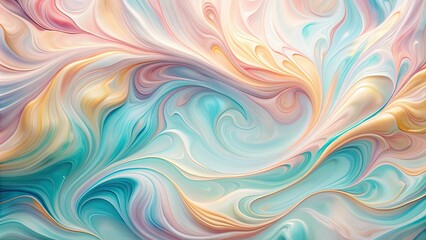 Obraz premium Elegant fluid painting in soft pastel colors, perfect for luxury product advertising , art, painting, fluid, elegant
