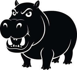 Angry Hippopotamus - Powerful and Fierce Animal, Experience the raw power of an angry hippopotamus, one of nature's most fierce and dominant animals. This intense and aggressive beast showcases its .