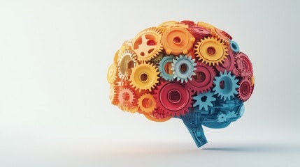Brain shaped Colorful Gears