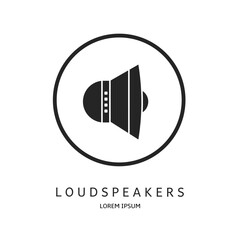Logo vector design for business. Loudspeakers logos.