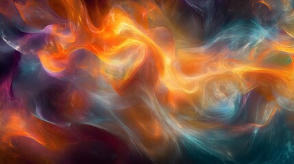 29. Fluid, swirling patterns of light and color with a translucent, ethereal quality