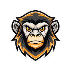 Monkey Mascot Logo Design with Modern illustration Concept Style for Badge and T Shirt