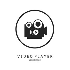 Logo vector design for business. Video player logos.
