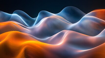 Obraz premium 40. Ethereal, flowing light patterns with smooth gradients and a transparent backdrop