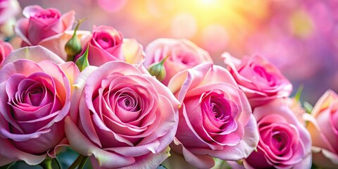 Pink roses background with soft petals and vibrant colors, roses, pink, background, flowers, floral, garden, romantic, beauty