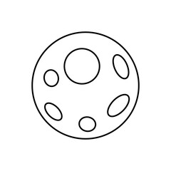 Moon icon vector. Celestial Moon illustration sign. Retro Moon symbol or logo.