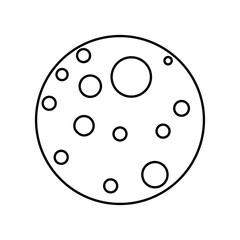 Moon icon vector. Celestial Moon illustration sign. Retro Moon symbol or logo.