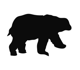 black silhouette of a bear