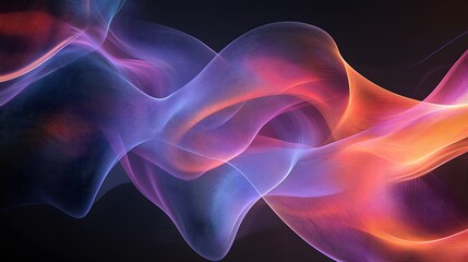 Fototapeta premium 51. Abstract geometric patterns with smooth, fluid lines and a transparent background