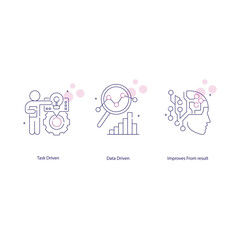 Advanced Machine Learning Icons, predictive models, neural networks, data processing, smart algorithms,