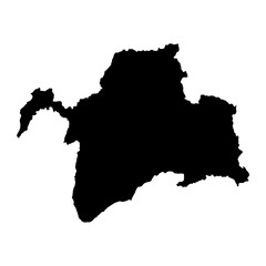 Fototapeta premium Gorno Badakhshan region map, administrative division of Tajikistan. Vector illustration.