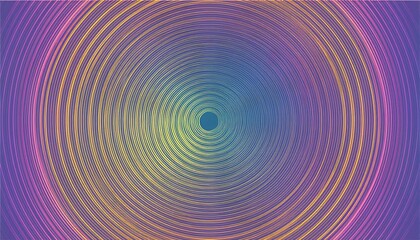 Vibrant tunnel created by concentric circles in abstract background