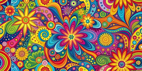 Colorful and vibrant retro abstract wallpaper with a psychedelic background, psychedelic, vibrant, abstract, colorful, retro