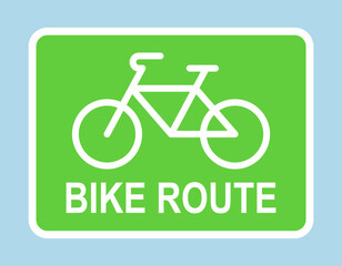 Vector Bike Route Signage