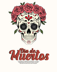 Decorations Mexican Day of the Dead vector sugar skulls Catrina calavera