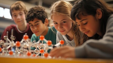 Children Studying Molecular