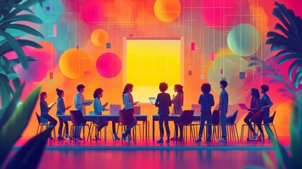 Diverse Team Meeting in