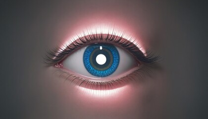 illustration of abstract lightened eye