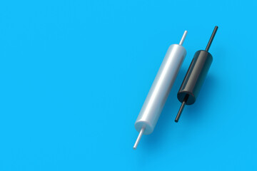 Stock market graph. Chart with candles. Online trading. Japanese sticks. Financial analysis. Price collapse. Trend direction. Investment concept. Copy space. 3d render