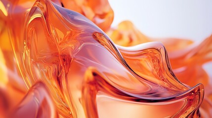 Obraz premium 84. Abstract 3D shapes with fluid, luminous textures and a high-tech, transparent feel