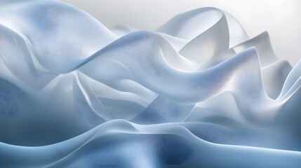 Obraz premium 87. Abstract waves of light and shadow with a translucent, ethereal quality on a clear background