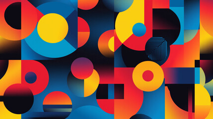 Abstract Geometric Pattern with Vibrant Colors