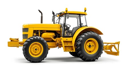 Fototapeta premium Yellow agricultural tractor
